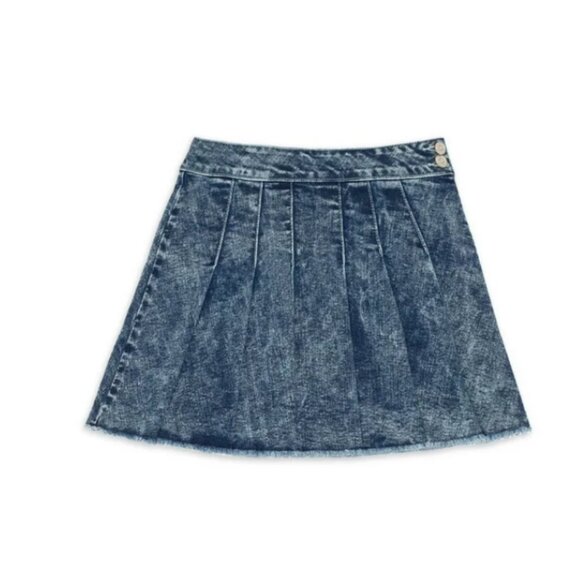 Jordache Girls Pleated Denim Skirt Large (10-12) - Picture 2 of 4